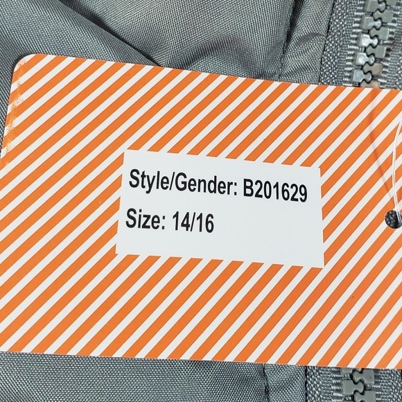 NWT Operation Warm Boys Gray Navy Blue Hooded Puffer Winter Jacket Coat 14/16 - Picture 5 of 7